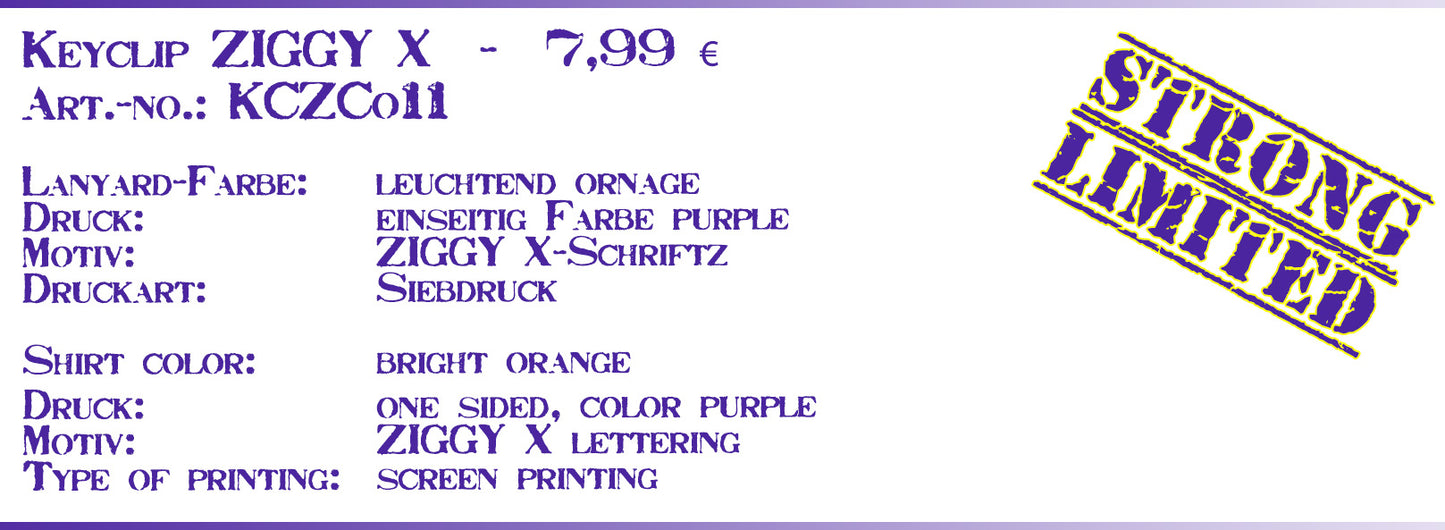 Keyclip ZIGGY X, orange  [STRONG LIMITED]