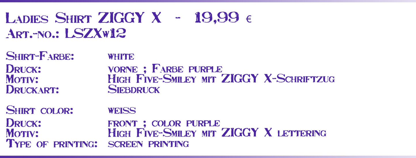 Ladies-Shirt ZIGGY X , white