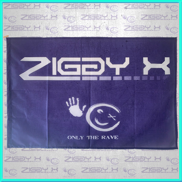 Flag ONLY THE RAVE, purple