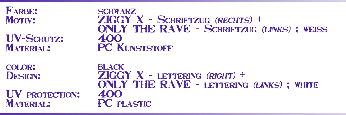 Sunglasses ZIGGY X/ ONLY THE RAVE, blk